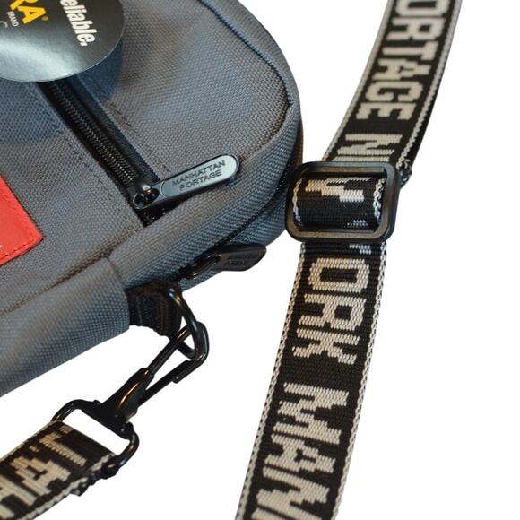Manhattan Portage Signature "Emblem City Lights" Crossbody Bag in Gray - Picture 8 of 8